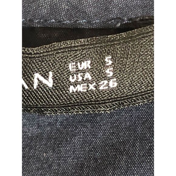 Zara Navy Ruffle Tank Top Small - Picture 6 of 6